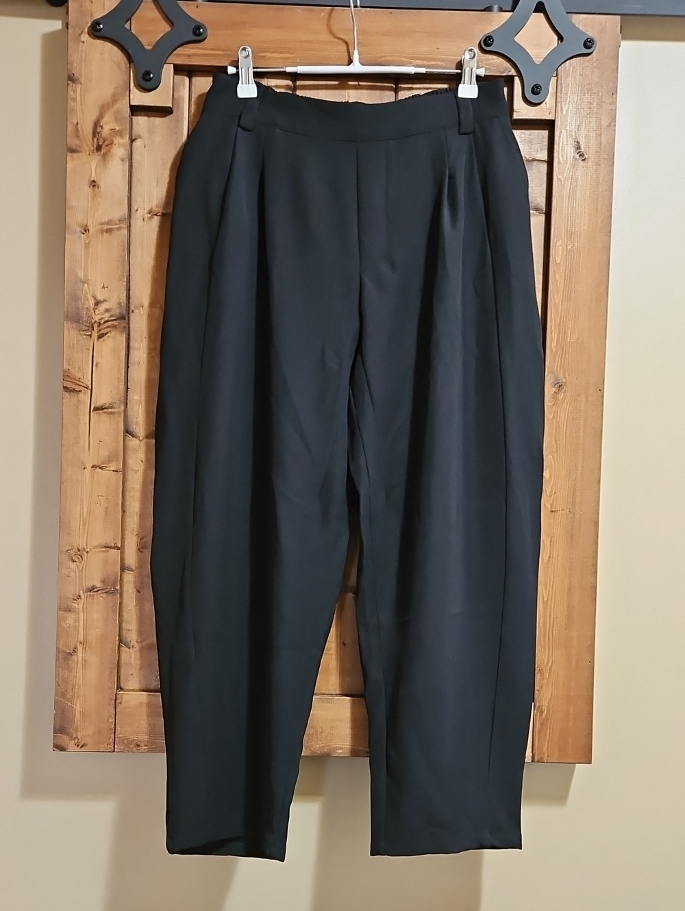 Halara Flex High Waisted Tapered Work Pants with Pockets Med Petite In Black